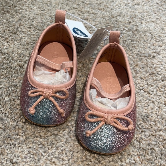 Old Navy Other - 0-3M | New baby girl glitter unicorn pastel shoes